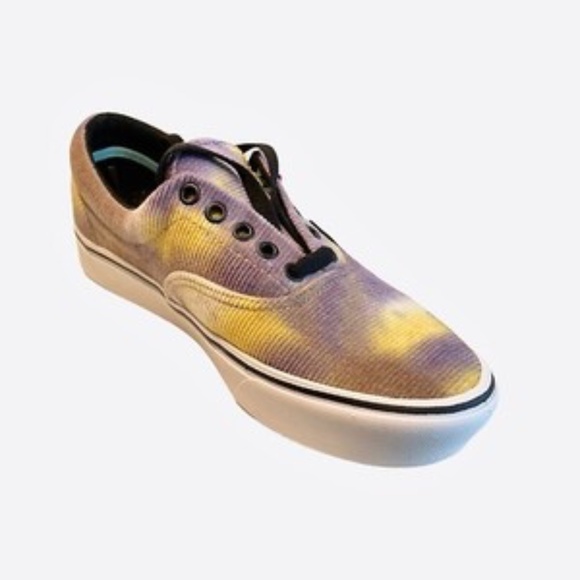 Vans Era Womens Comfycush Shoes Size 8 Sneakers Tie Dye Purple Yellow - Picture 8 of 11